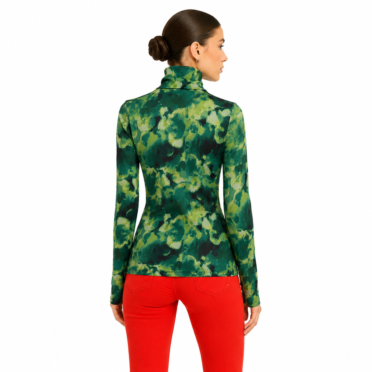 Knit High Neck Green