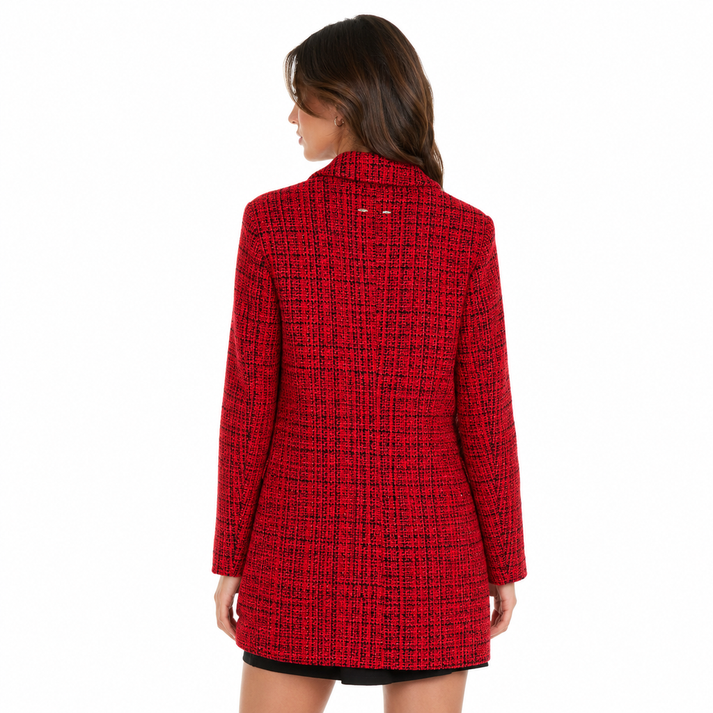 Patrizia Pepe Woman Coat Corallo Red