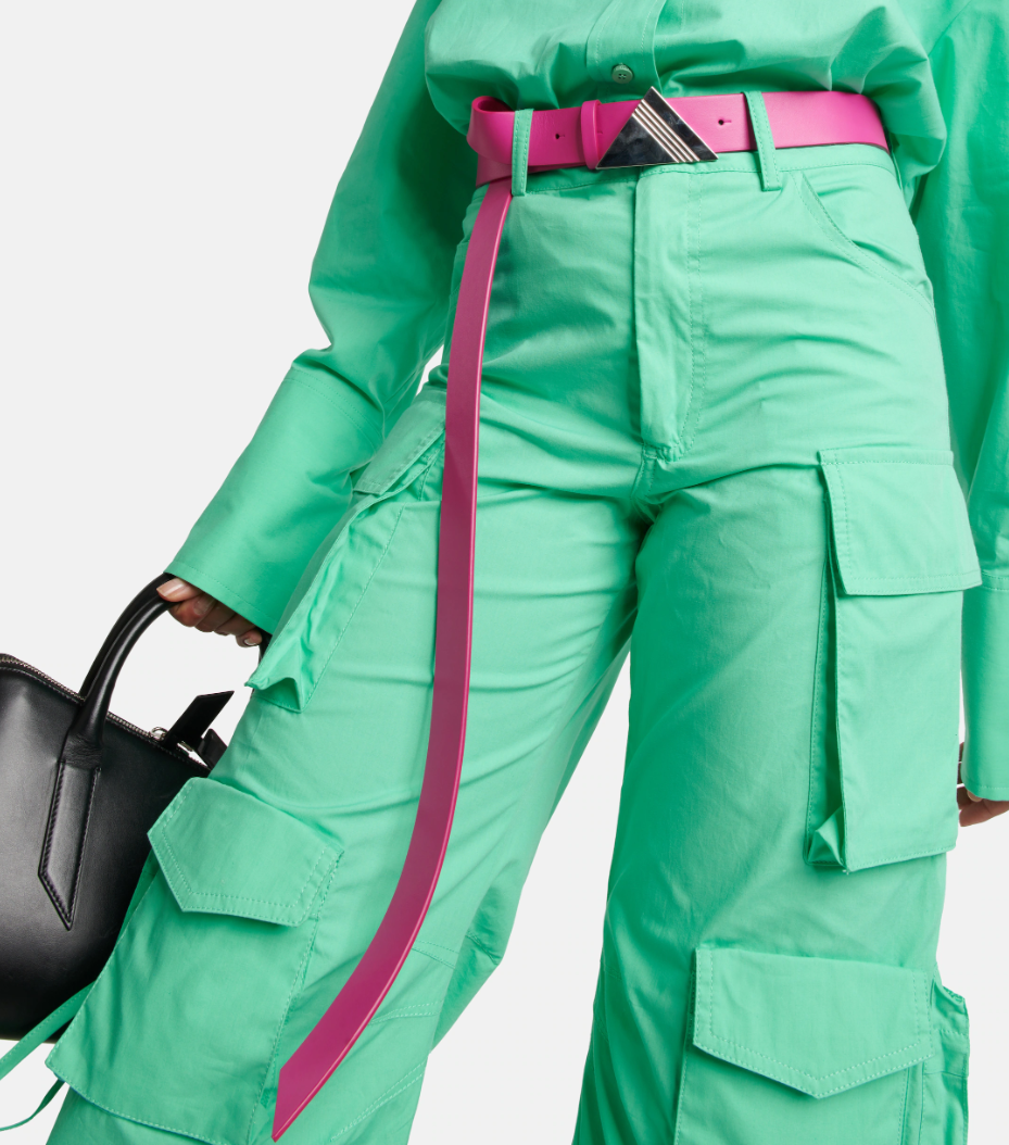 The Attico Woman Belt Leather Fuxia Fuchsia