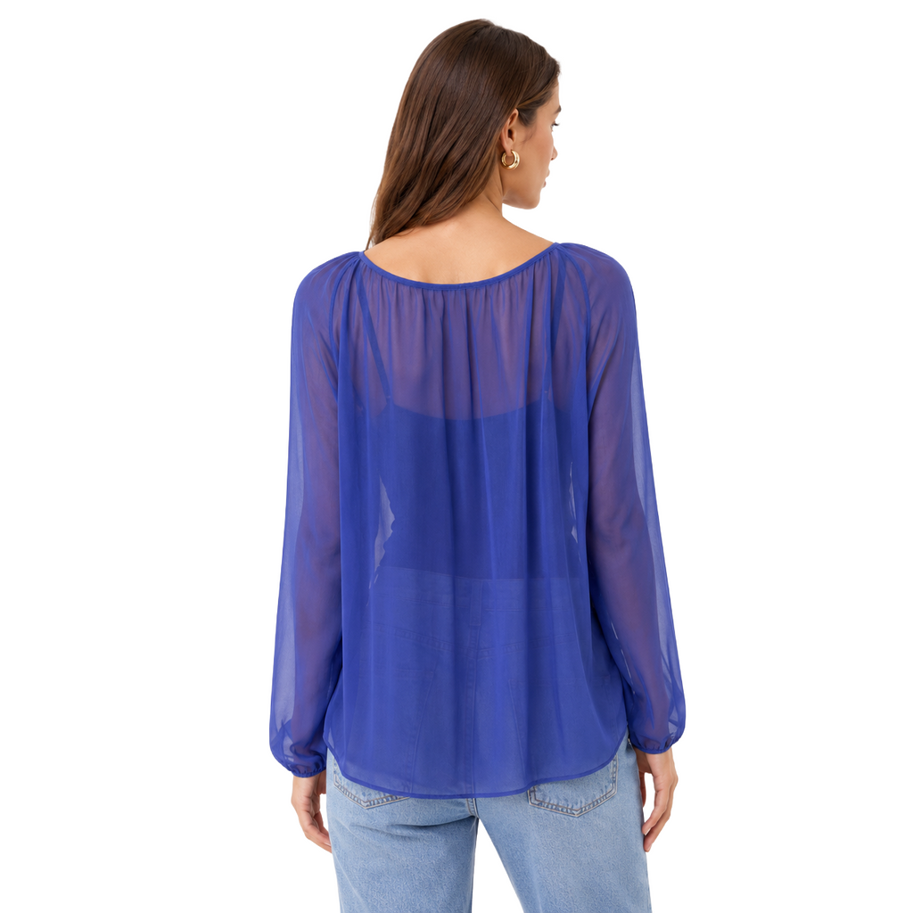 Patrizia Pepe Woman Shirt Semi Trasparente Blue