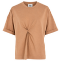 Alpha Studio Woman T-Shirt Drapeggio Camel