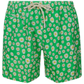 MC2 Saint Barth Man Micro Patterned Daisy Emo Swimwear Green