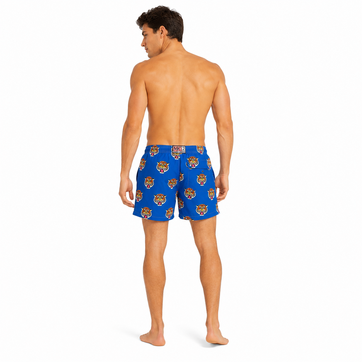 MC2 Saint Barth Man Swimsuit Lighting Micro Patterned Light Blue
