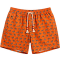 MC2 Saint Barth Man Swimsuit Zebra Orange