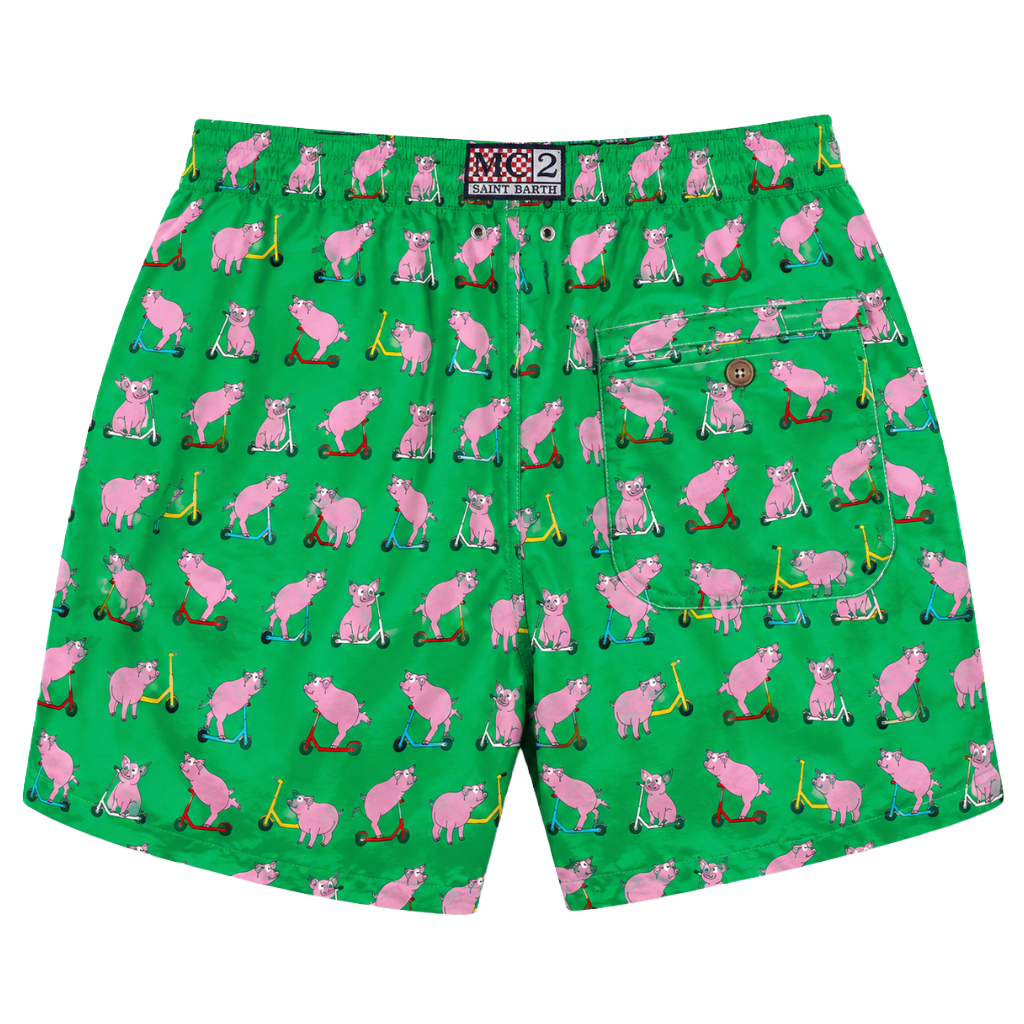 MC2 Saint Barth Herren Badeshorts Scooter Pig Green