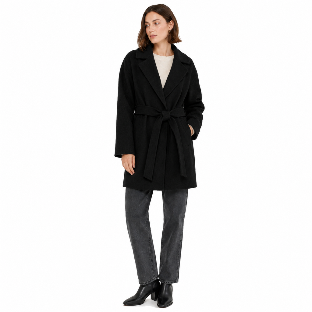 Bagutta Woman Coat Wool Belt Black