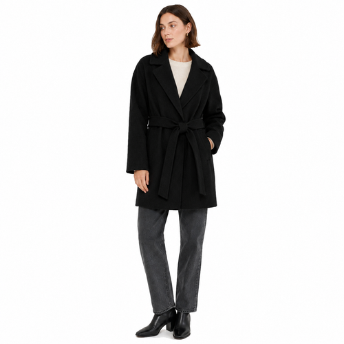 Bagutta Woman Coat Wool Belt Black