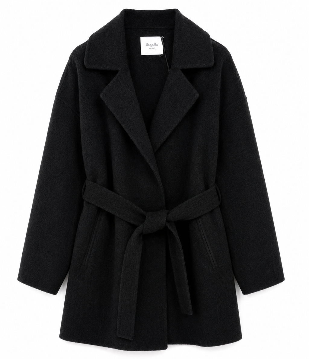 Bagutta Woman Coat Wool Belt Black
