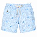 MC2 Saint Barth Man Swimsuit Patterned Granchi Light Blue