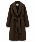 Bagutta Woman Coat Long Wool Belt Brown