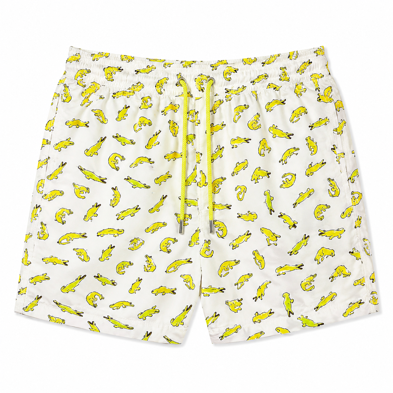 MC2 Saint Barth Man Swimsuit Patterned Alligator White