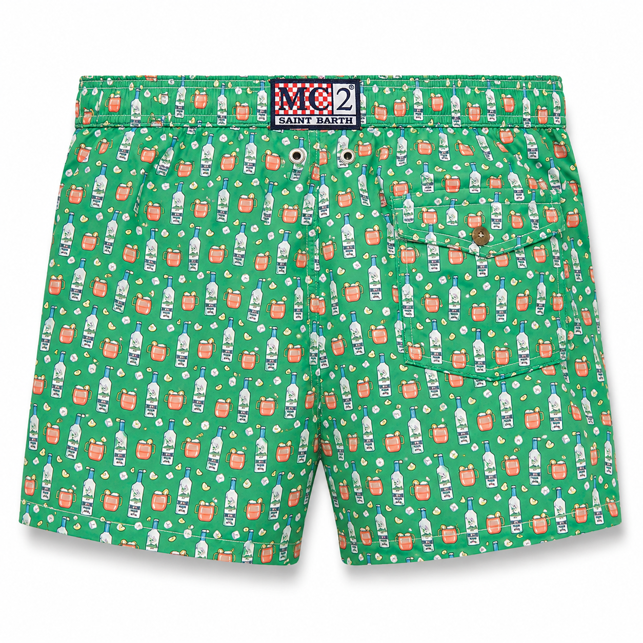 MC2 Saint Barth Man Swimsuit Vodka Mule Green