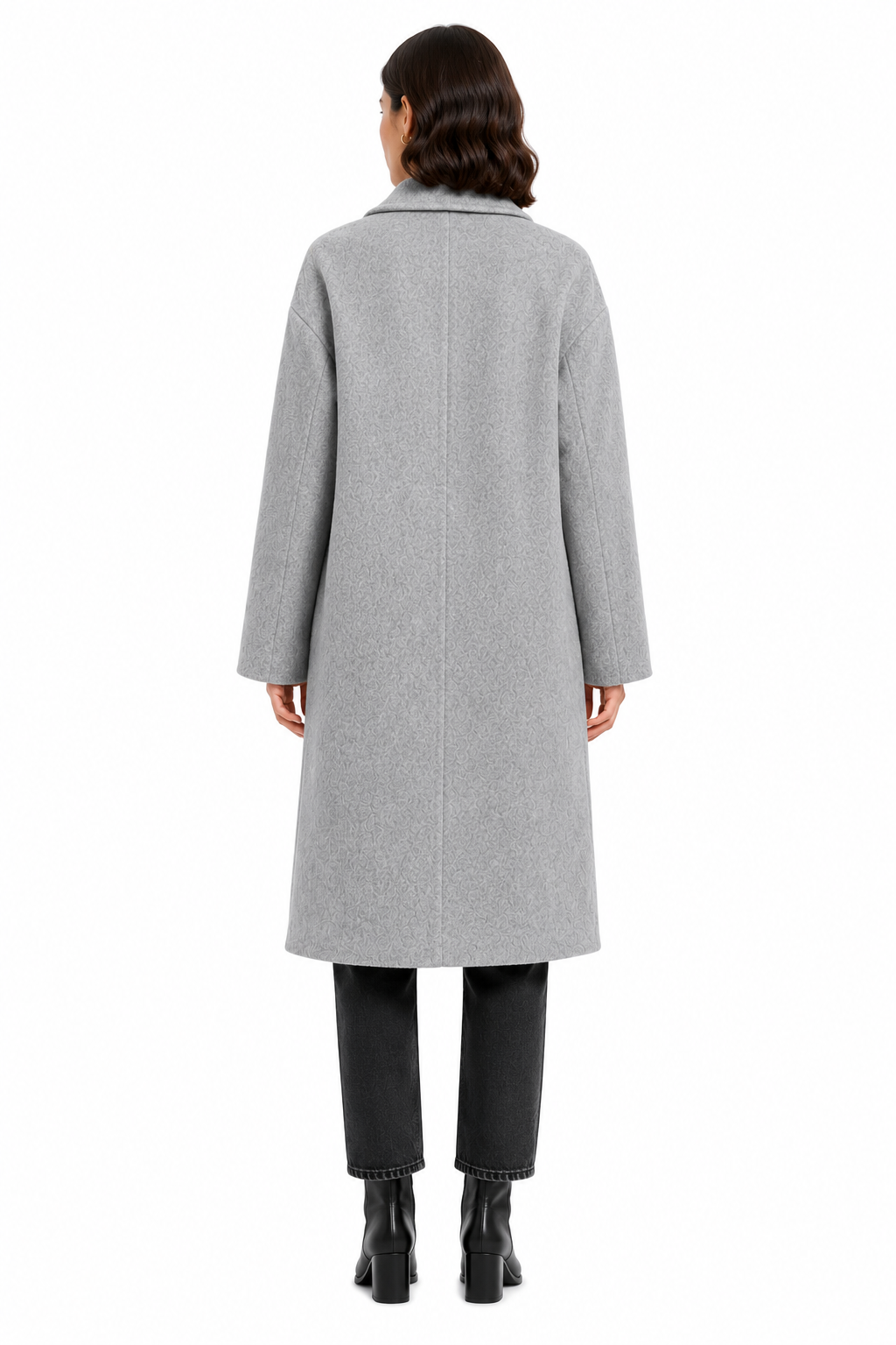 Bagutta Woman Coat Long Wool Double-Breasted Grey