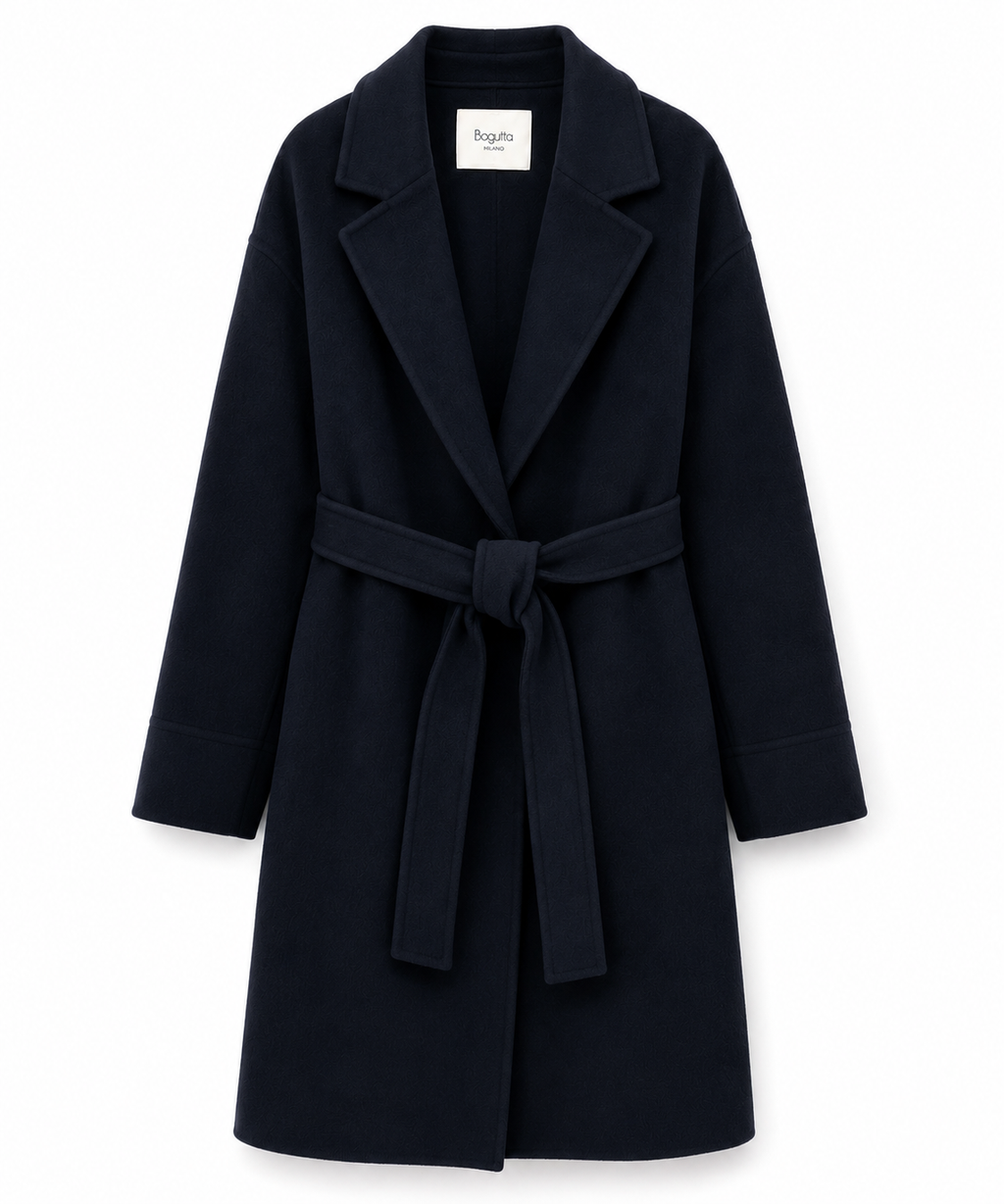 Bagutta Woman Coat Wool Belt Blue