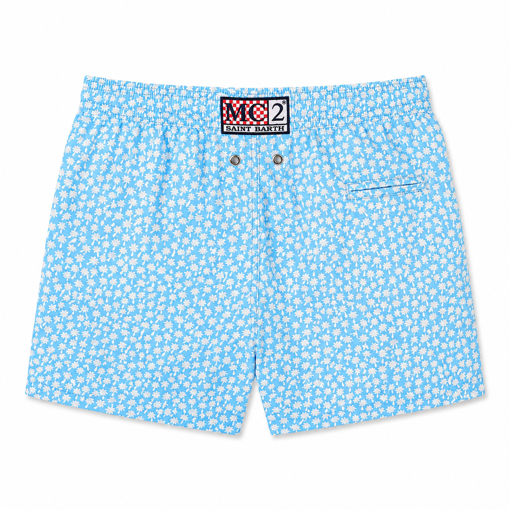 MC2 Saint Barth Man Swimsuit Patterned Foret Green