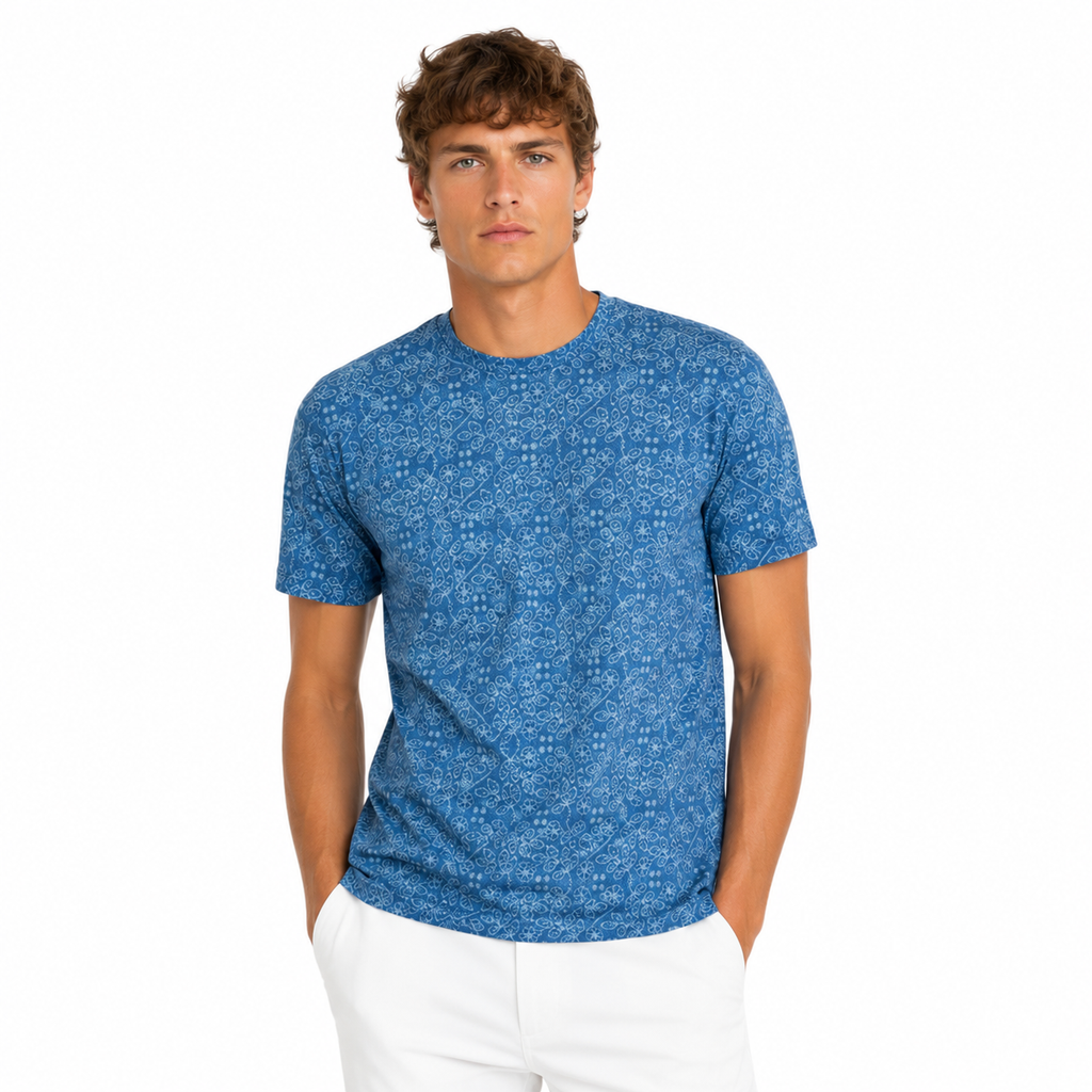 MC2 Saint Barth Man T-Shirt Ecstasea Blue