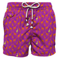MC2 Saint Barth Man Swimsuit Giraffe Safari Purple