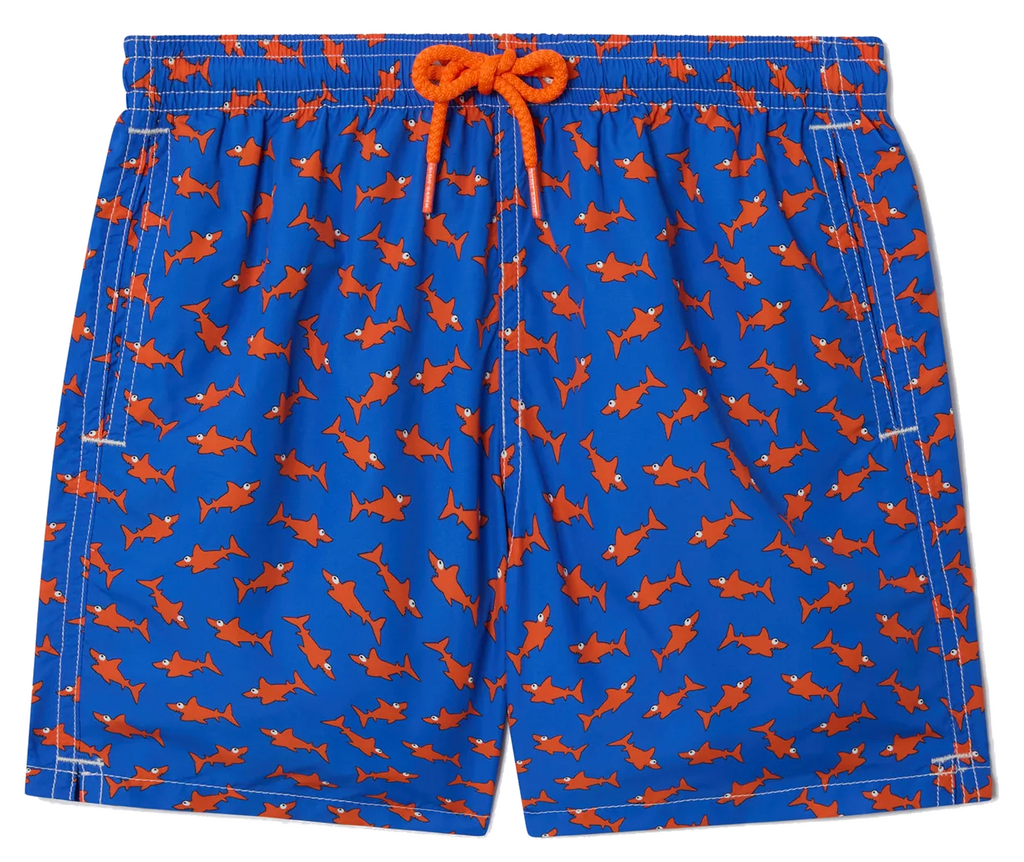 MC2 Saint Barth Man Swimsuit Flat Shark Blue
