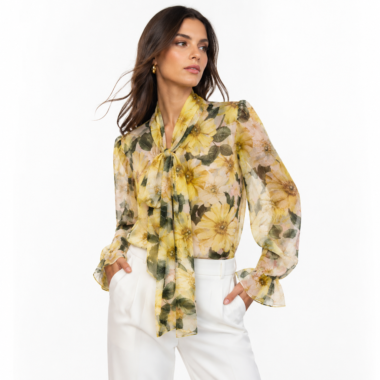 Dolce & Gabbana Woman Shirt Floral Yellow