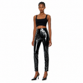 Patrizia Pepe Woman Trousers Long Glossy Black