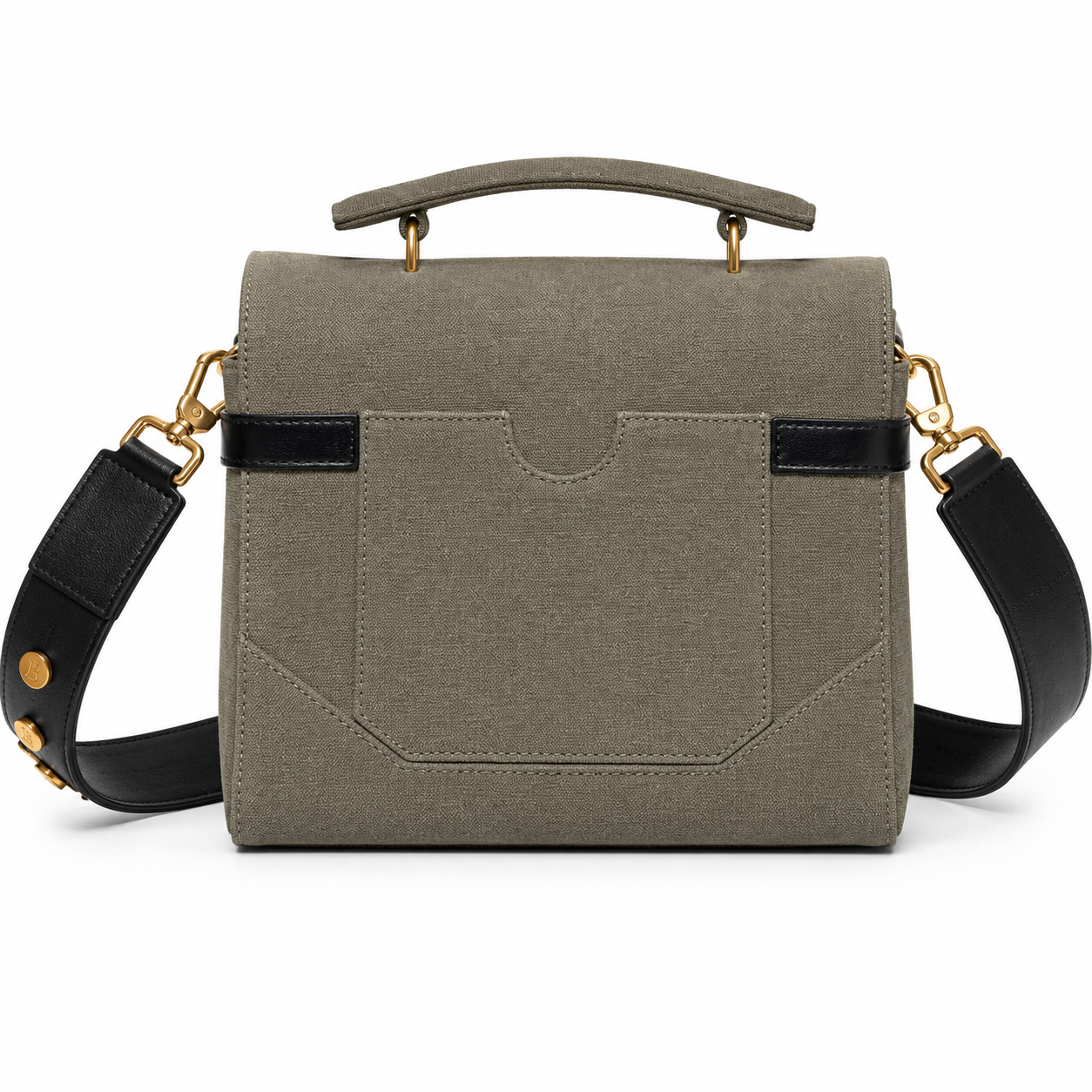 Balmain Woman b-buzz Handle Bag Green