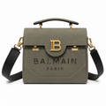 Balmain Woman b-buzz Handle Bag Green
