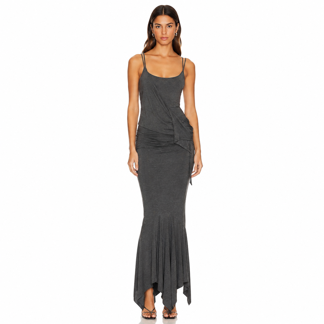 The Attico Woman Dress Long Scuro Grey