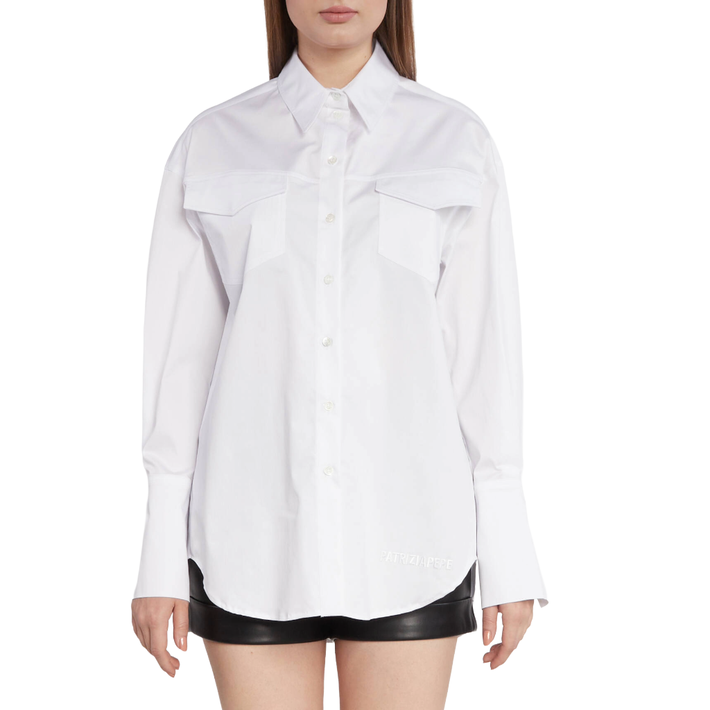 Patrizia Pepe Woman Shirt Taschini White