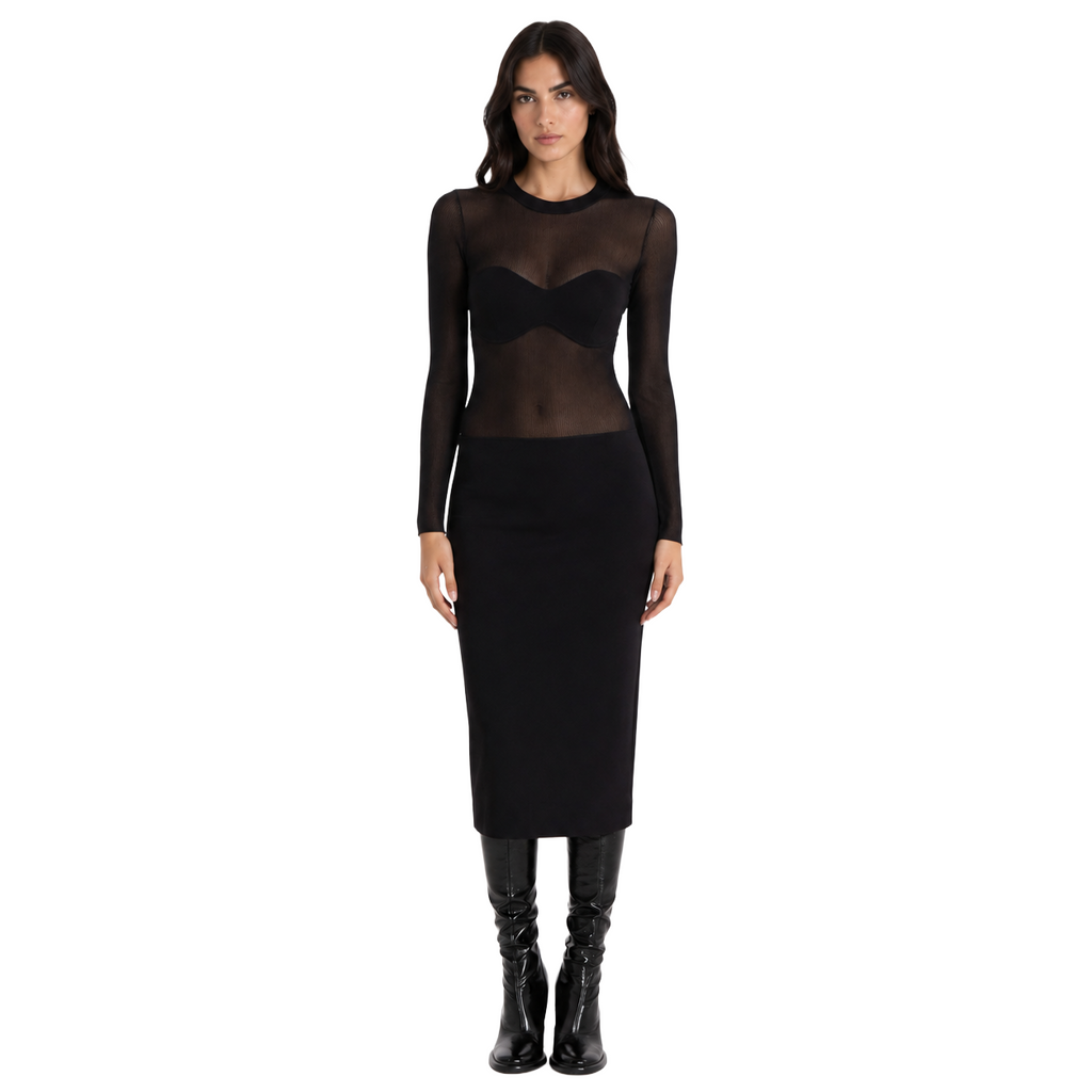 Patrizia Pepe Woman Dress Slim Long Black