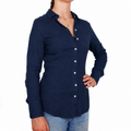Bagutta Woman Shirt Linen Night Blue