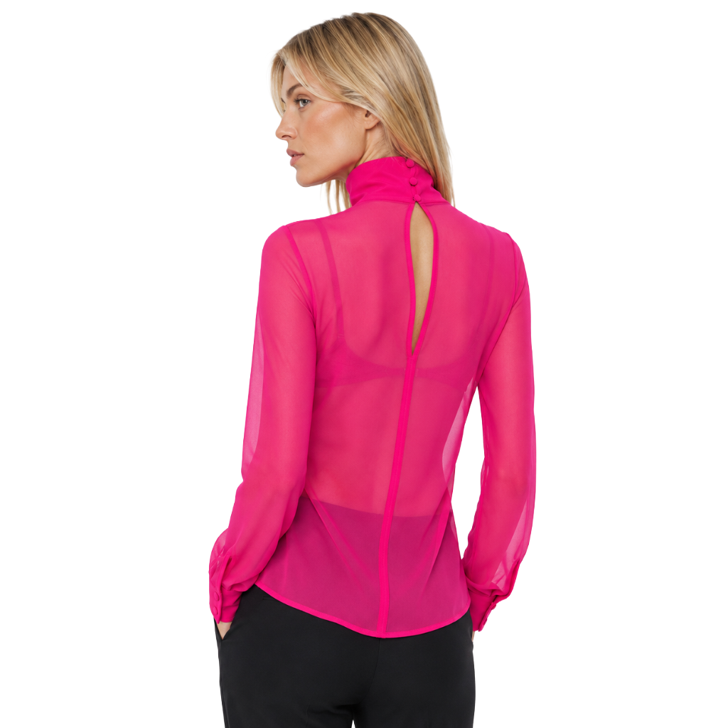 Pinko Woman Verdeca Blusa Georgette Blouse Fuchsia