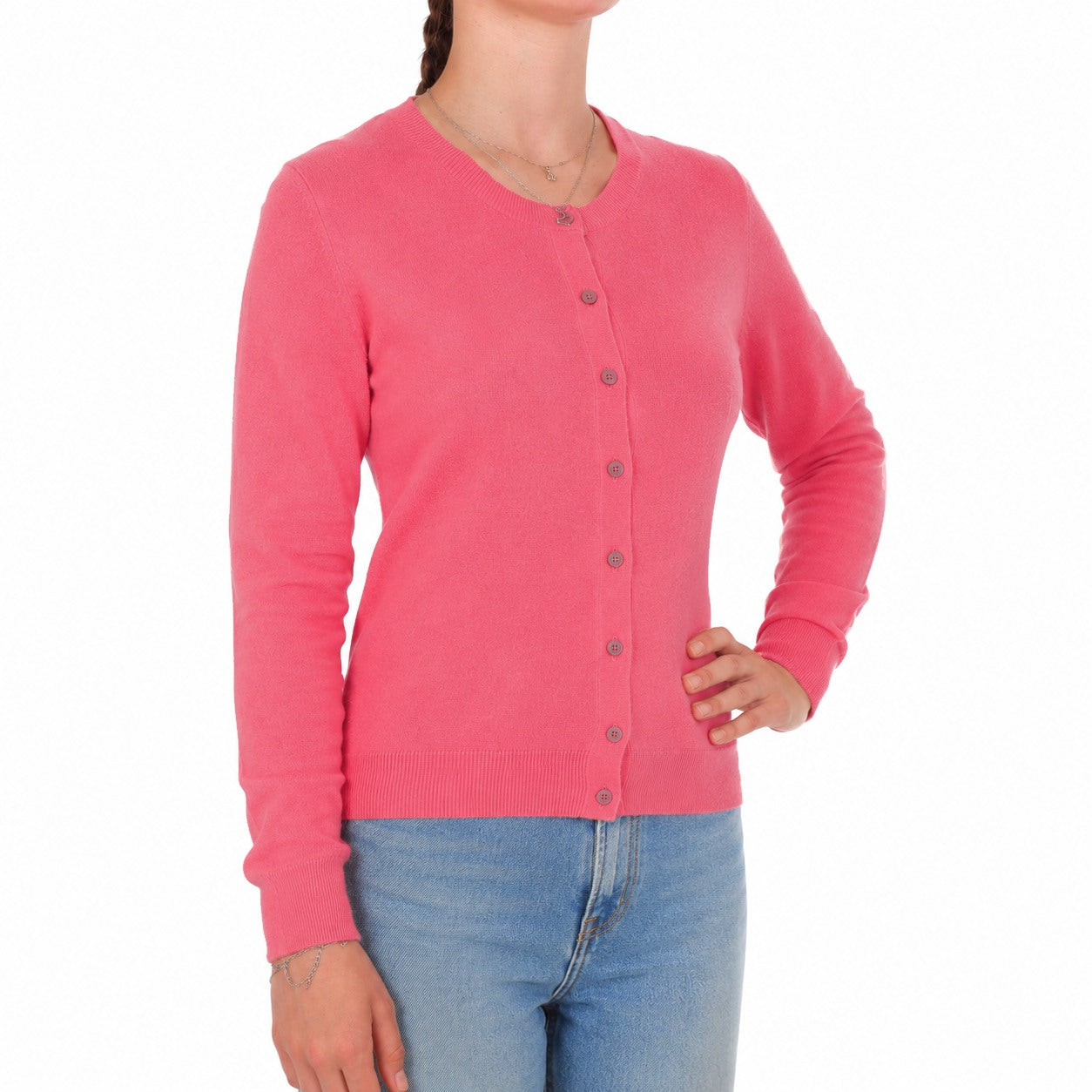 Emilio Romanelli Woman Knit Cashmere Bottoni Pink