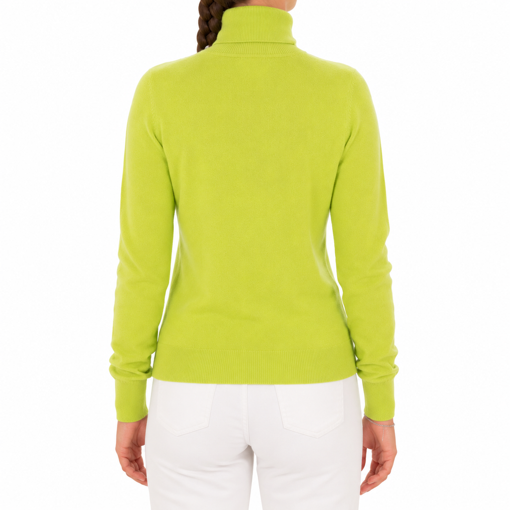 Emilio Romanelli Woman Knit Cashmere Turtleneck Yellow