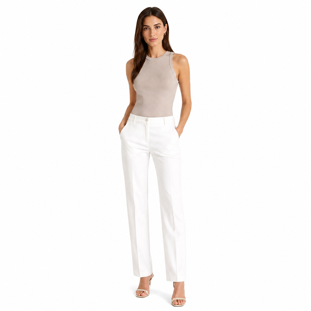 Pinko Woman Trousers Bello White