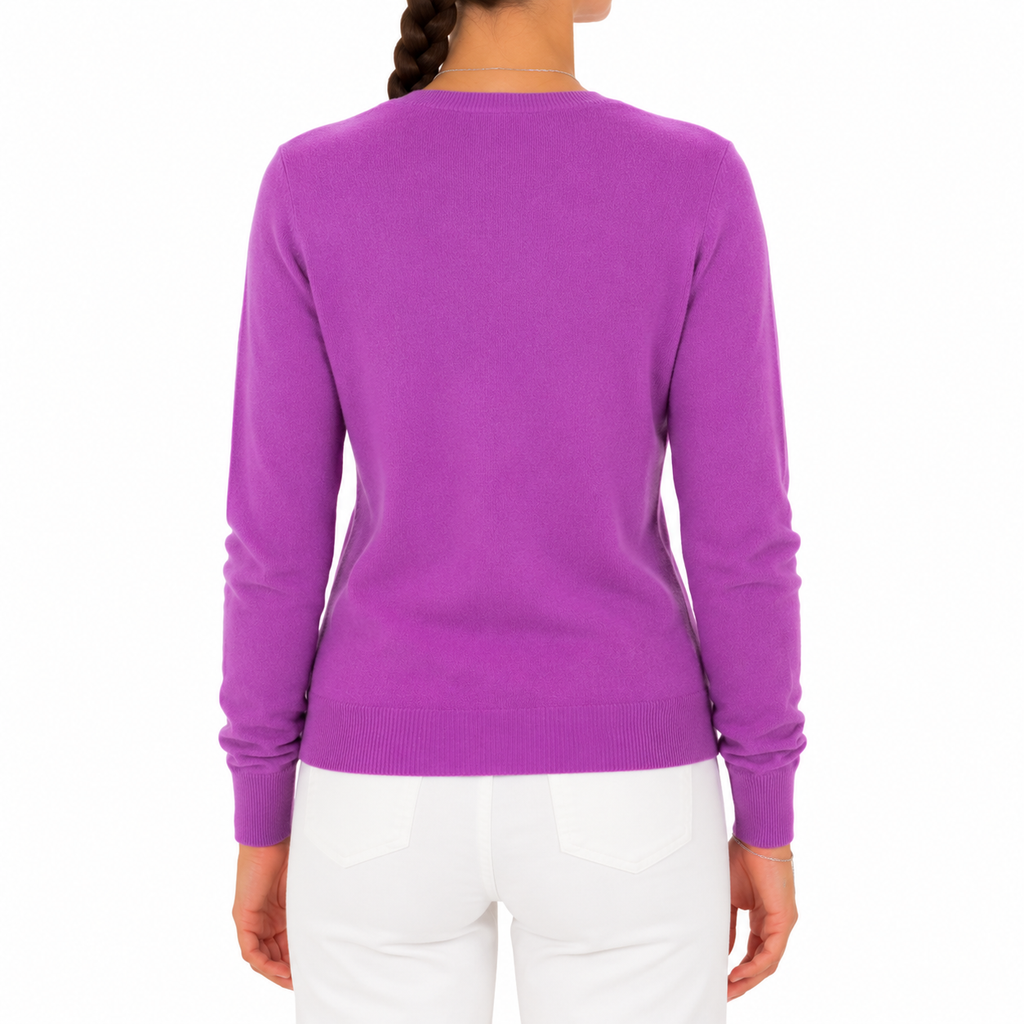 Emilio Romanelli Woman Knit Cashmere Crew Neck Purple