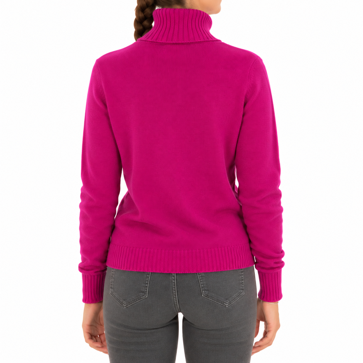 Emilio Romanelli Woman Knit Cashmere Turtleneck Fuchsia