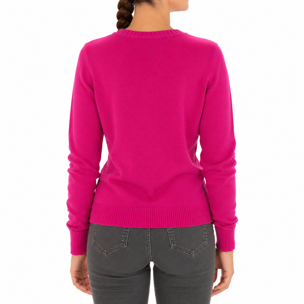 Emilio Romanelli Woman Knit Cashmere Crew Neck Fuchsia