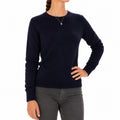 Emilio Romanelli Woman Knit Cashmere Crew Neck Blue