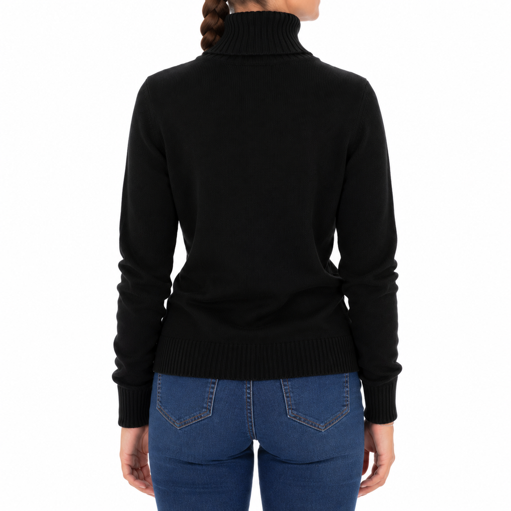 Emilio Romanelli Woman Knit Cashmere Turtleneck Black