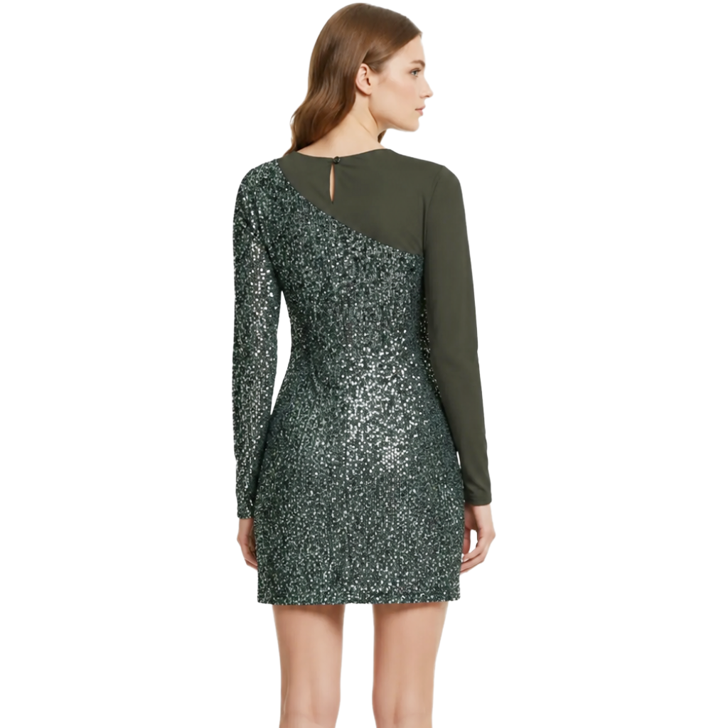 Pinko Woman Dress Alison Sequins Green