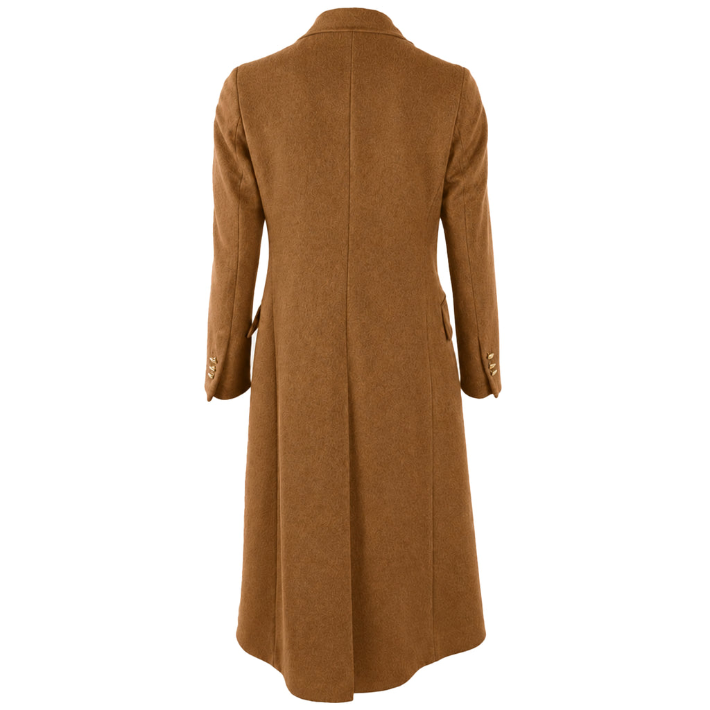Loro Piana Fabric Woman Coat Double-Breasted Camel