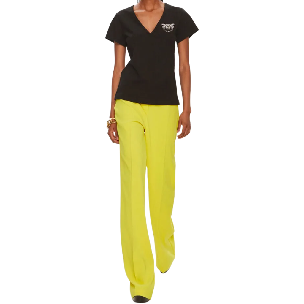 Pinko Woman Trousers Hulka Gialli Yellow
