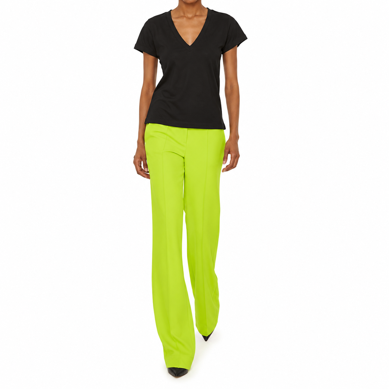 Pinko Woman Trousers Hulka Lime Green