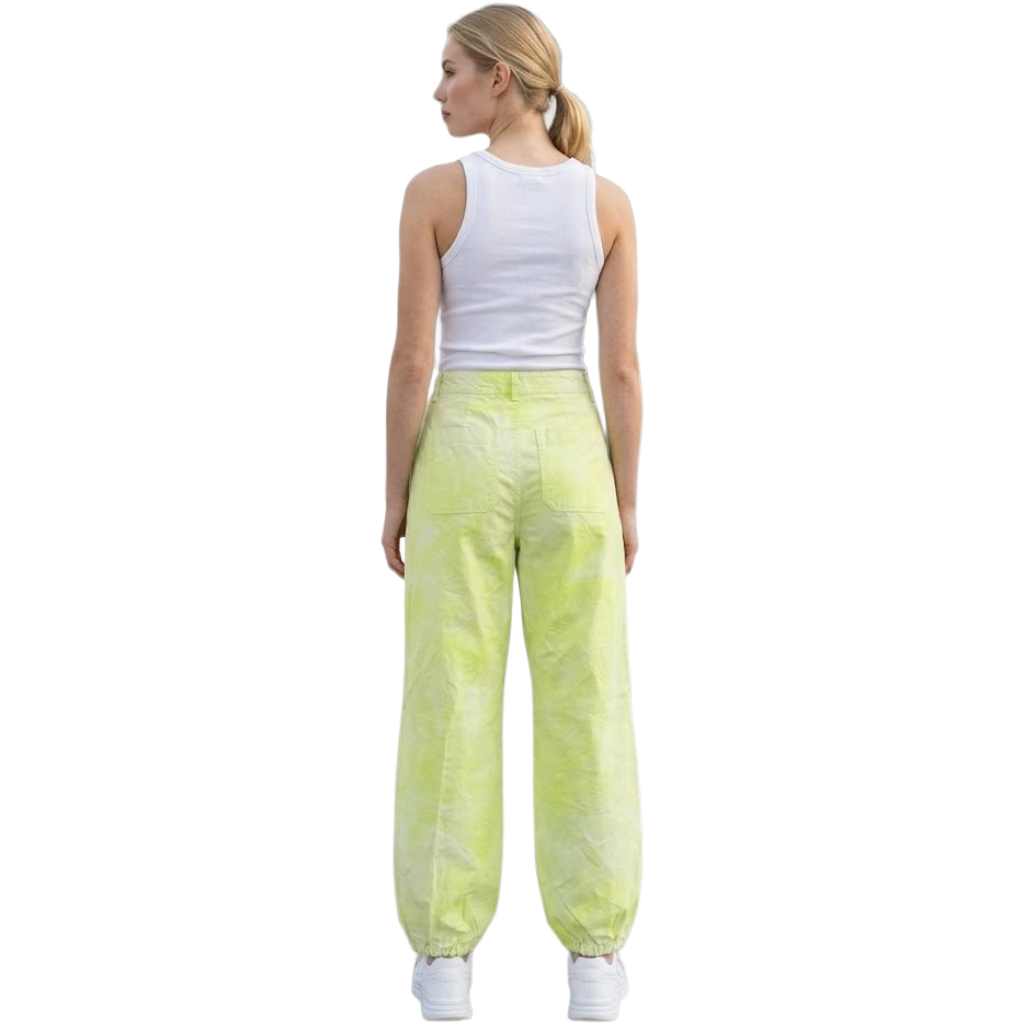 Pinko Woman Trousers Marsiglia Cotton Yellow