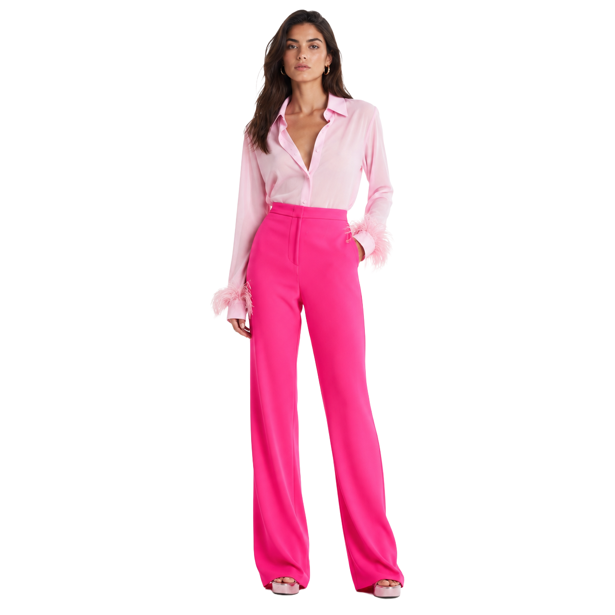 Pinko Woman Trousers Hulka Fuchsia