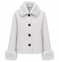 Loro Piana Fabric Woman Coat Short Pelliccia Ice