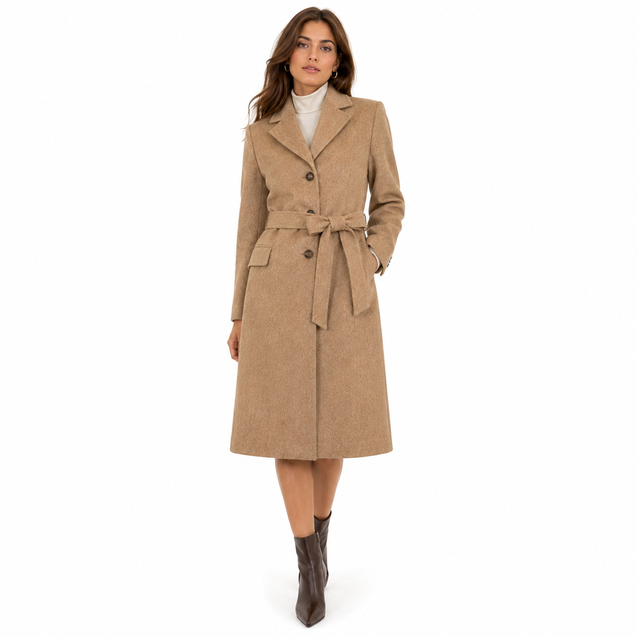 Loro Piana Fabric Woman Coat Cammello Camel