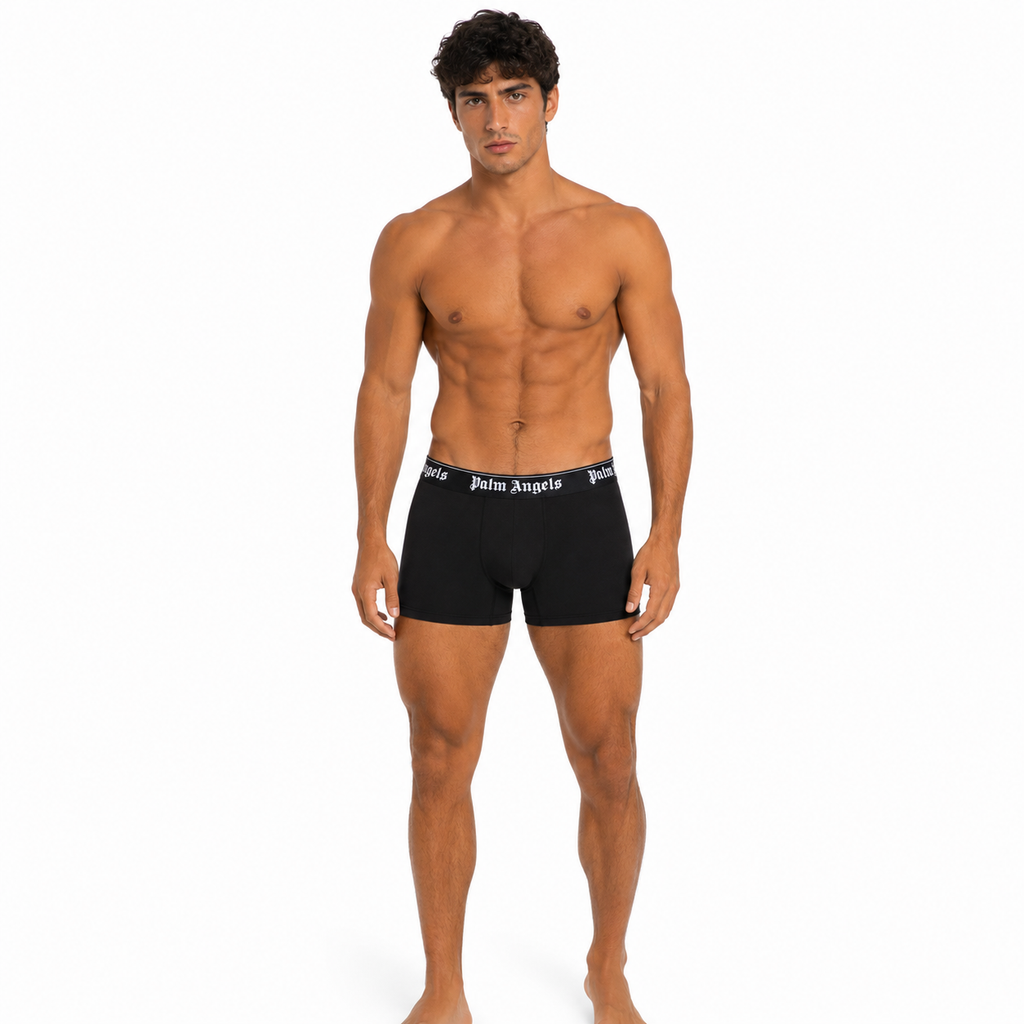 Palm Angels Man Set Tripack Boxer Black