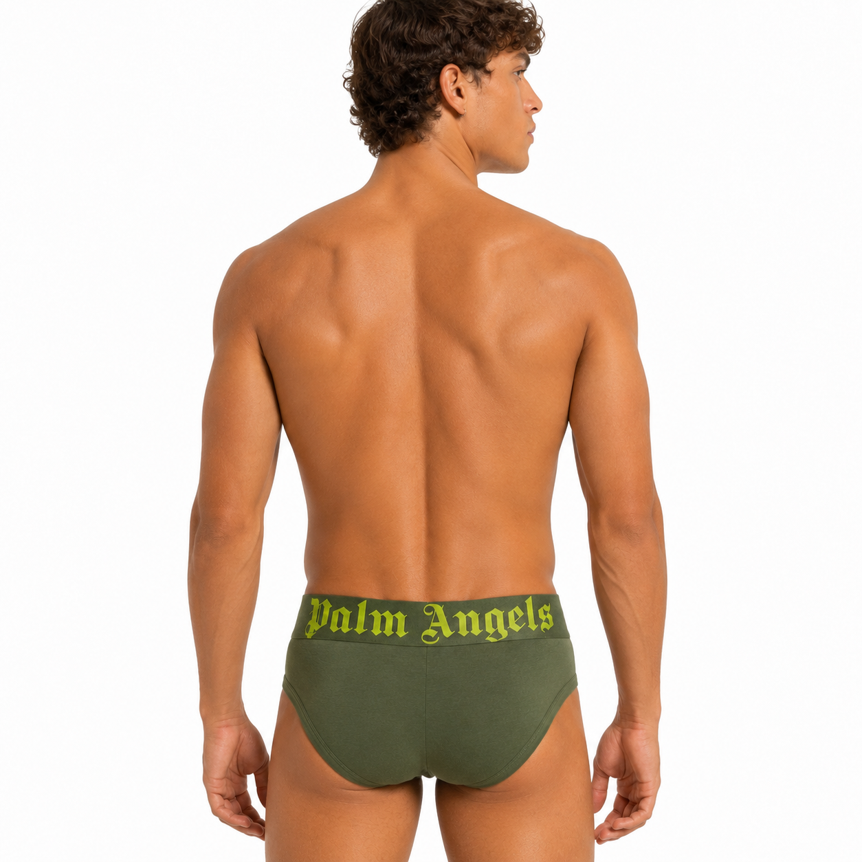 Palm Angels Man Set Bipack Briefs Green