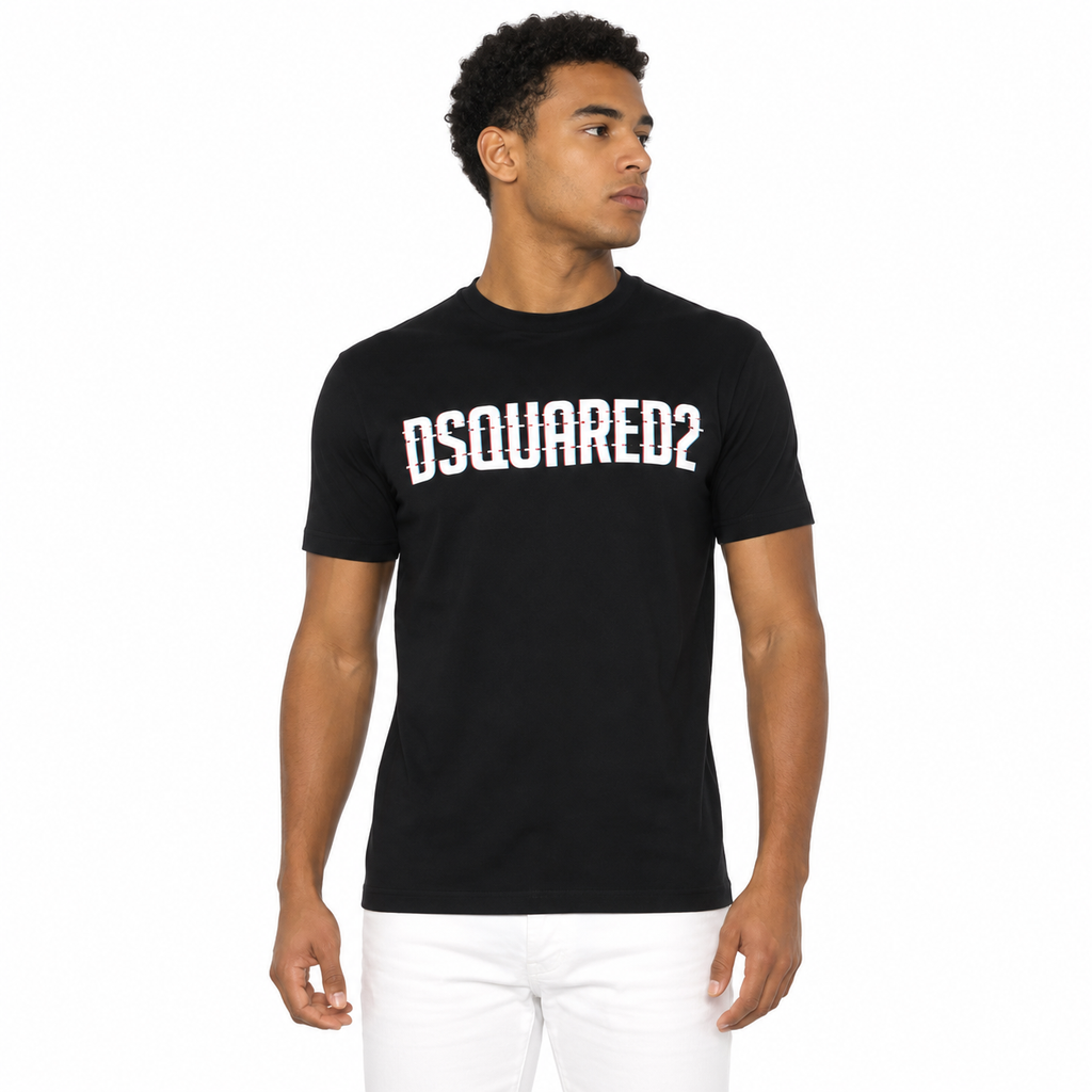 Dsquared2 Man T-Shirt Glitch Black